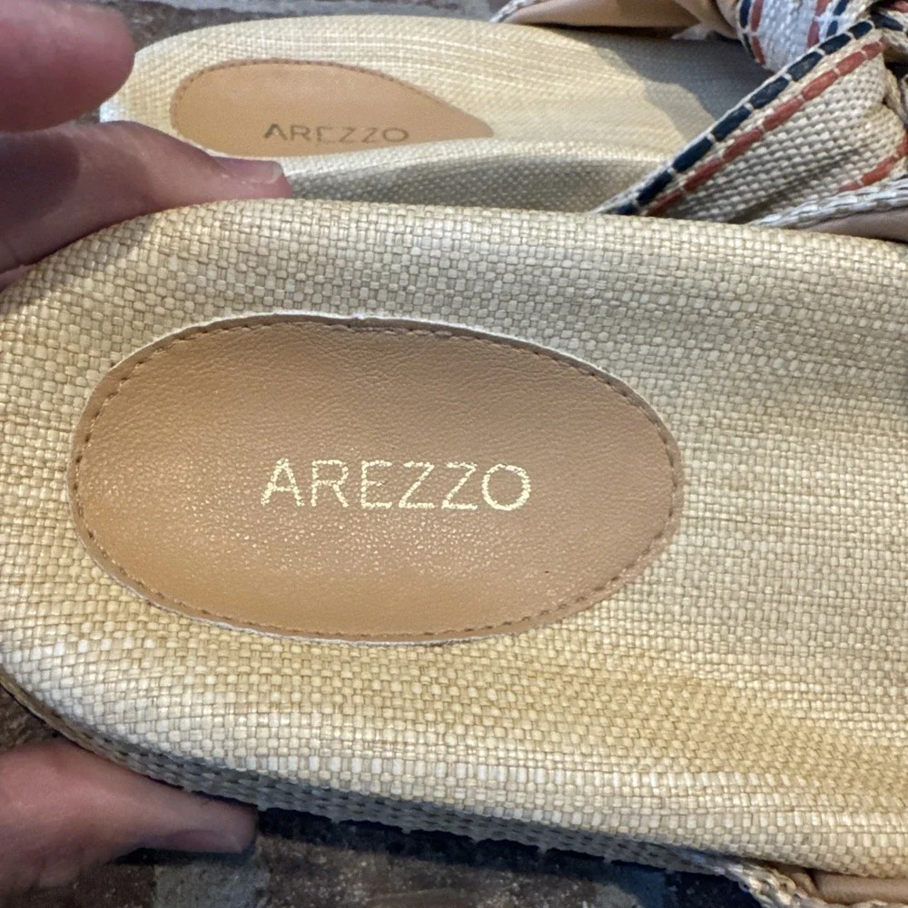 Arezzo Women's Reagan Footbed Sandals US 7.5B Multicolor #531